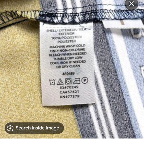 NWT ANN TAYLOR Shift dress with Bishop sleeves, blue geometric detail SIZE 16, - Picture 8 of 8